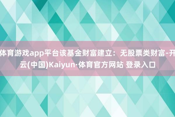 体育游戏app平台该基金财富建立：无股票类财富-开云(中国)Kaiyun·体育官方网站 登录入口