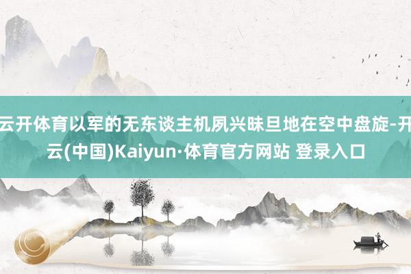 云开体育以军的无东谈主机夙兴昧旦地在空中盘旋-开云(中国)Kaiyun·体育官方网站 登录入口