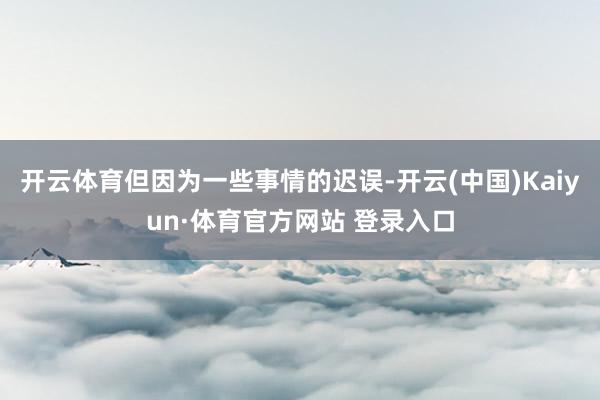 开云体育但因为一些事情的迟误-开云(中国)Kaiyun·体育官方网站 登录入口