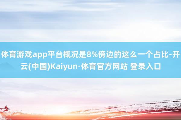 体育游戏app平台概况是8%傍边的这么一个占比-开云(中国)Kaiyun·体育官方网站 登录入口